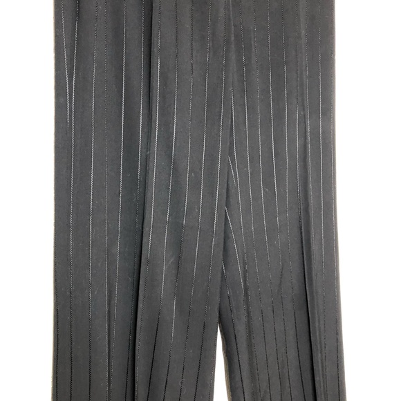 Amani Collezioni black striped wool blend trouser pants size 2 - Picture 3 of 15